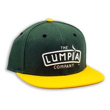 Load image into Gallery viewer, The Lumpia Company Green + Gold Snapback
