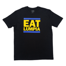 Load image into Gallery viewer, Eat Lumpia T-Shirt Warriors Inspired (Black x Gold x Blue)
